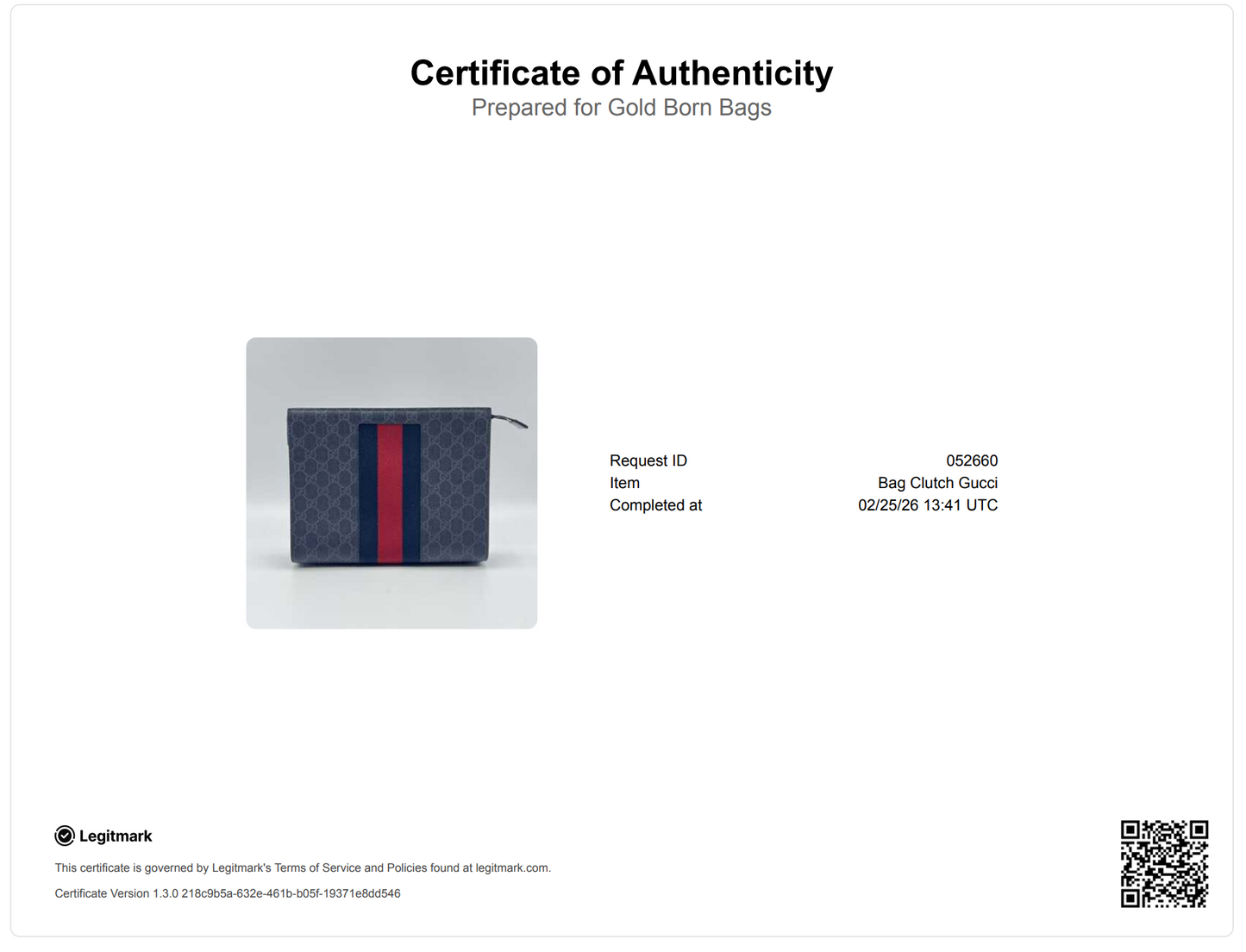 GG Supreme Monogram Selleria Calfskin Web New Web Cosmetic Case Black