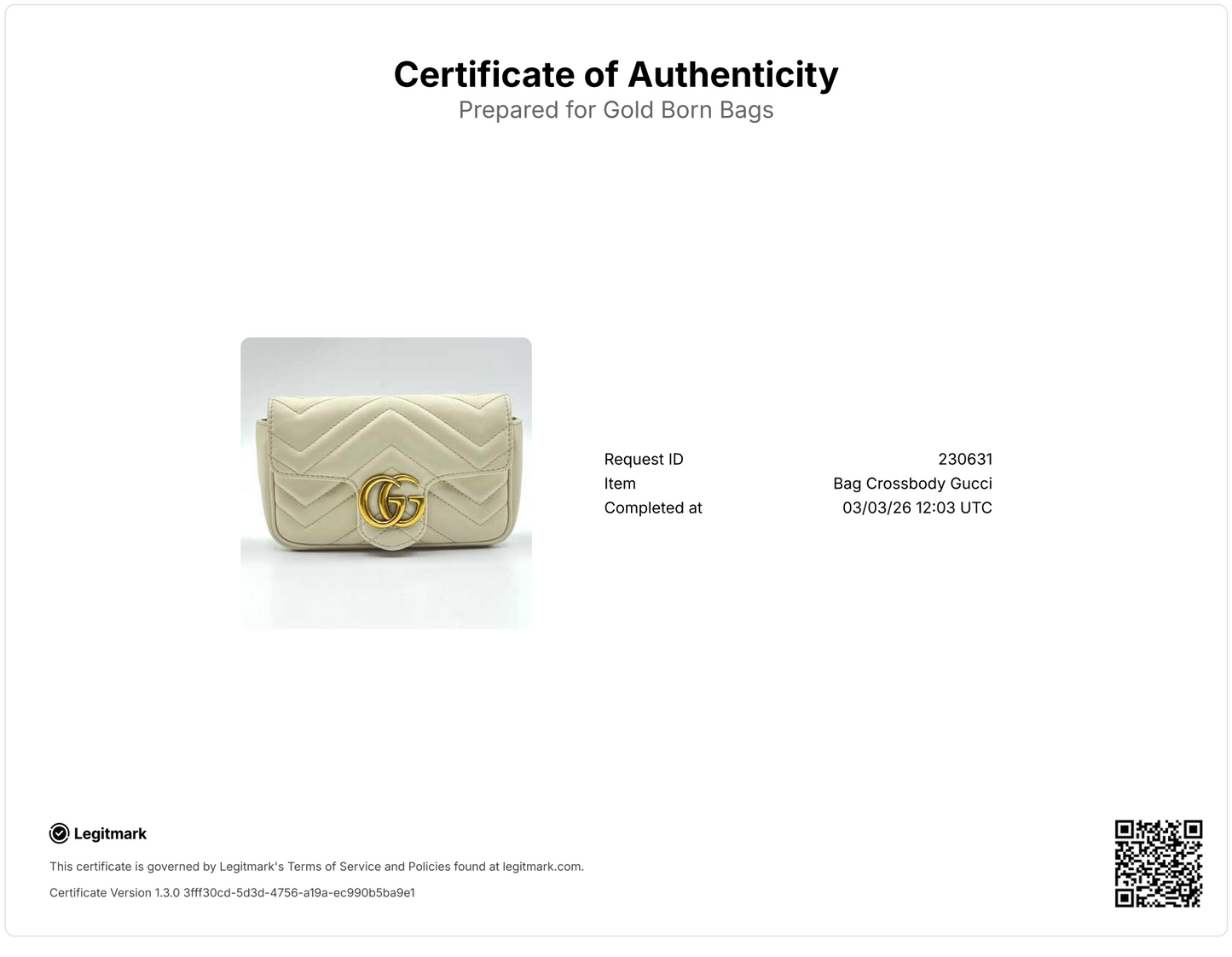 GG Marmont Super Mini Cream White