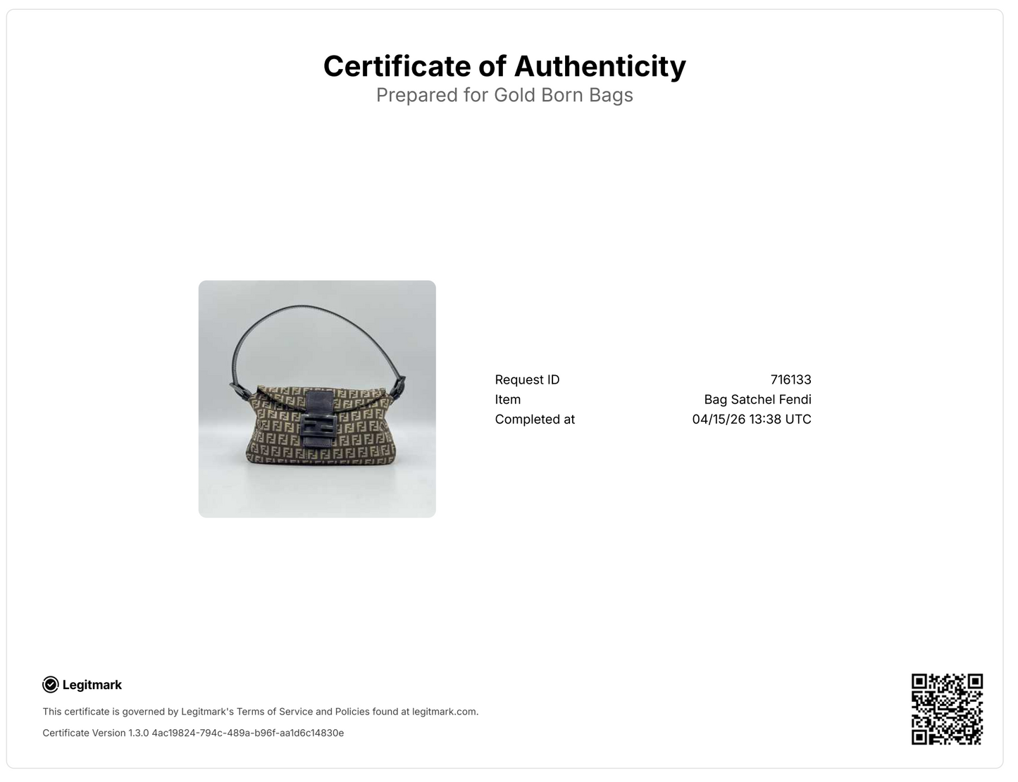 Vintage Fendi Zucchino Canvas Baguette Bag
