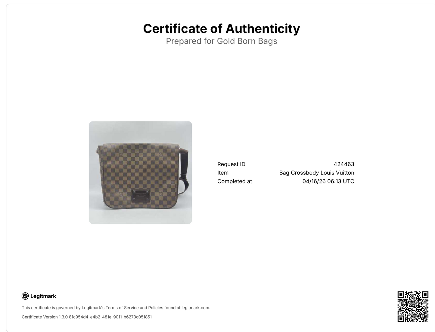 Damier Ebene Brooklyn MM Vintage