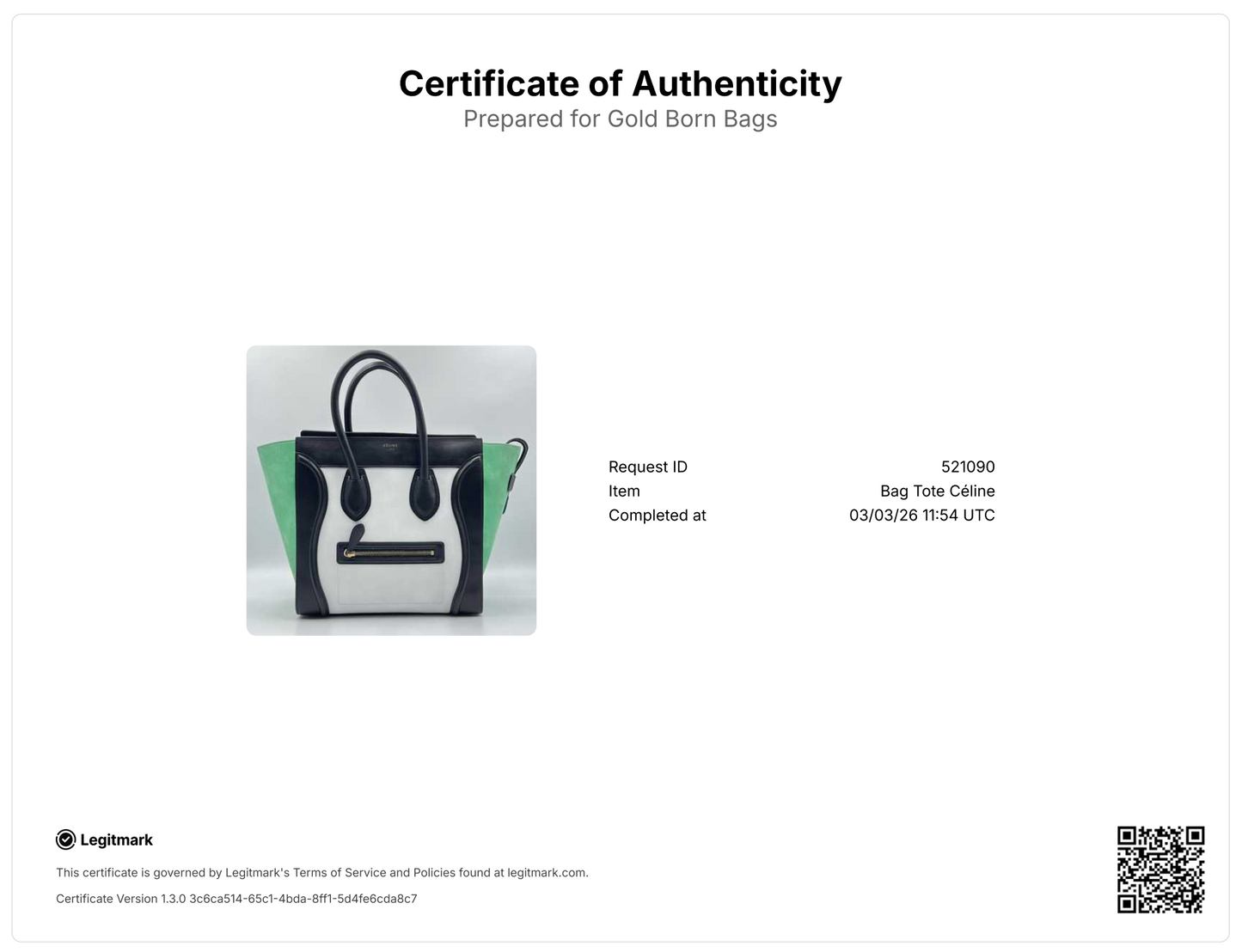 Tricolor Luggage Bag Leather Mini