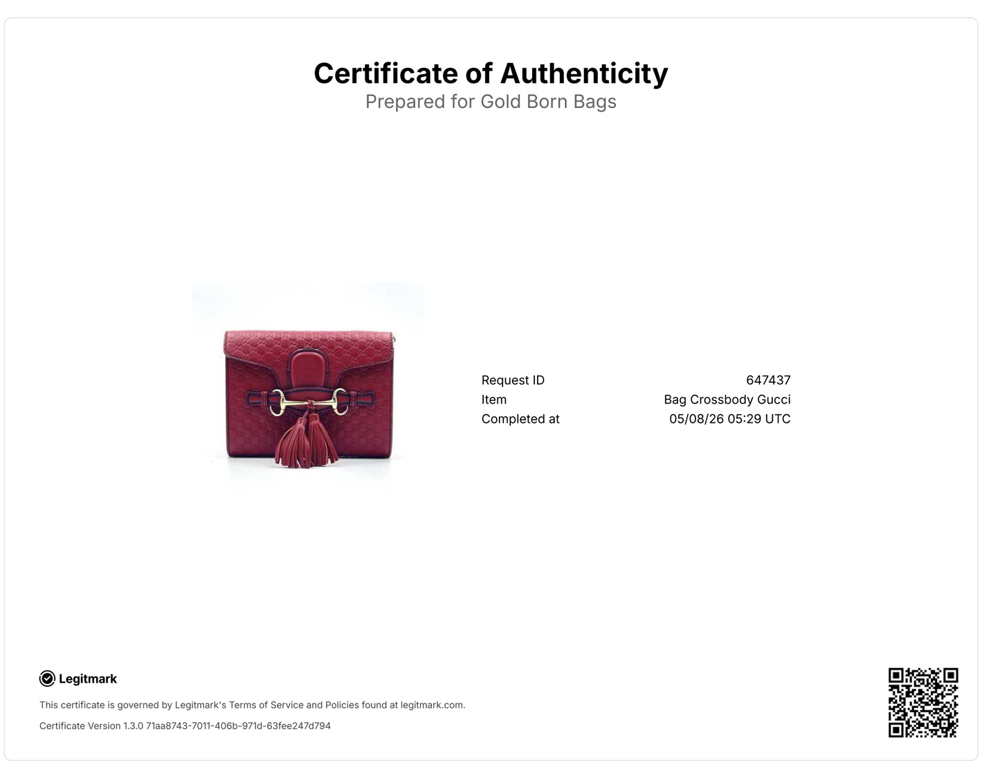 Soft Microguccissima Mini Emily Chain Shoulder Bag Rosso
