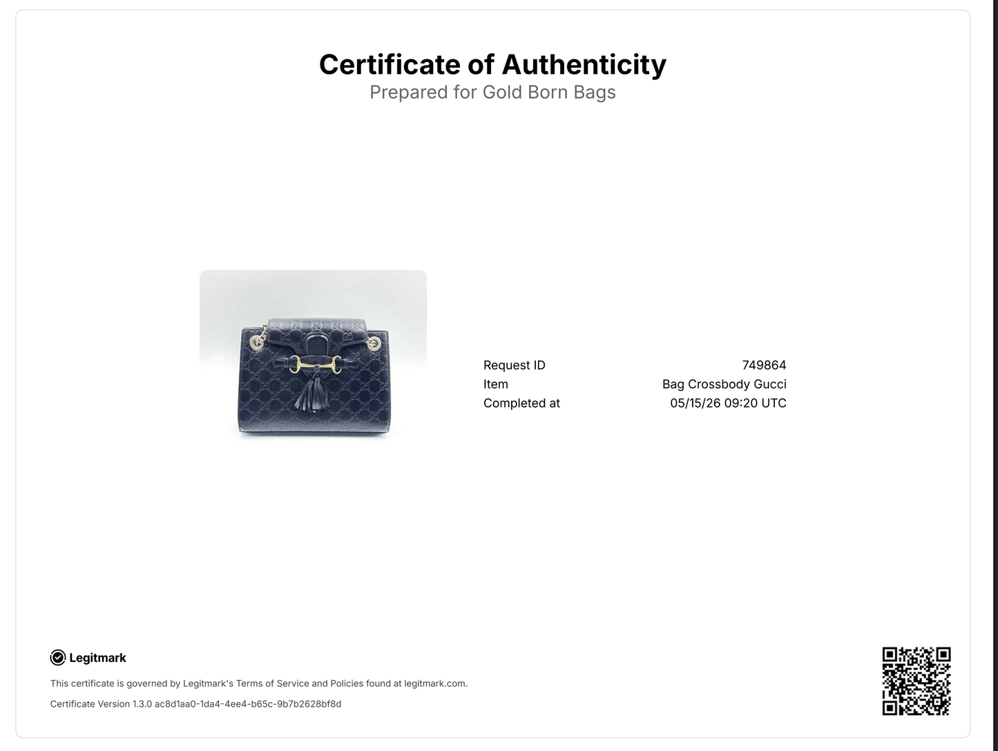 Small Emily Chain Flap Shoulder Bag Guccissima Leather