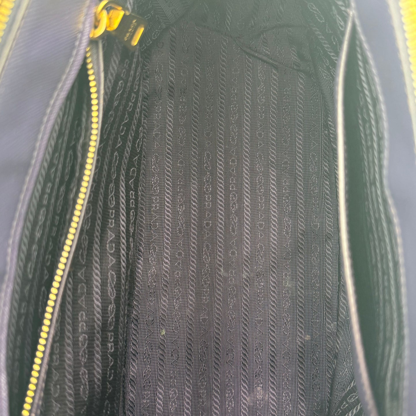 Saffiano LeatherDouble Zip Small Tote Bag (missing original strap)