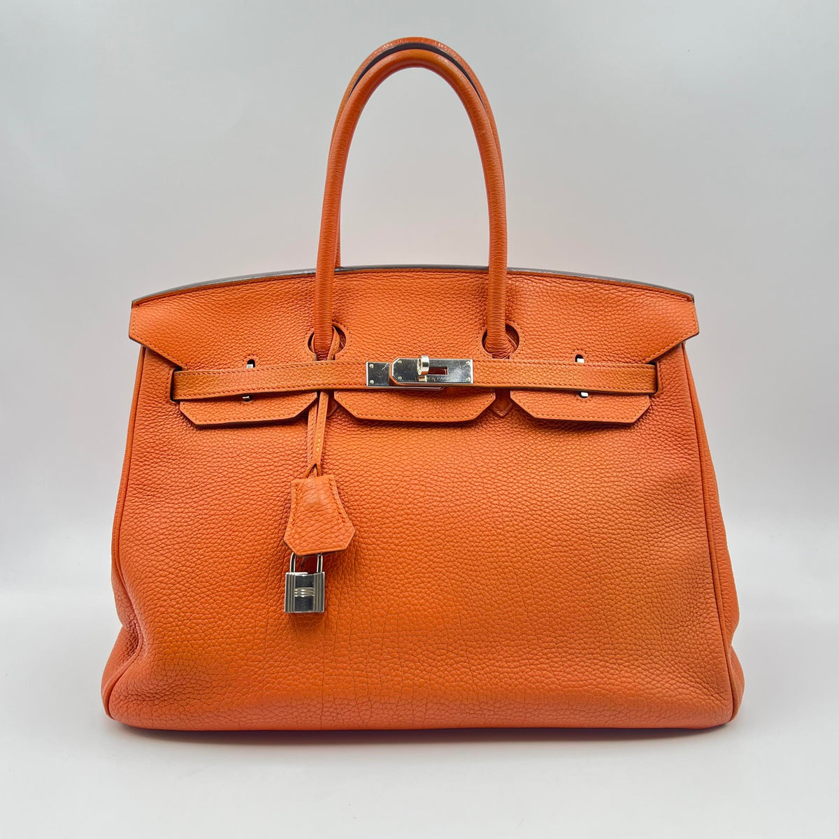 Hermès Birkin Bag Orange with Palladium Hardware