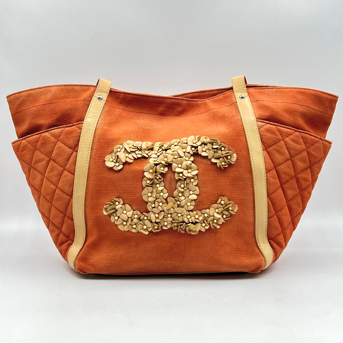 Chanel CC Flower Shoulder Tote Bag