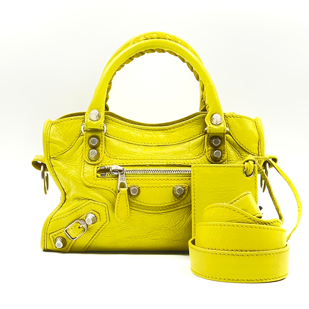 Balenciaga Le City Mini Classic Motorcycle Bag in Leather