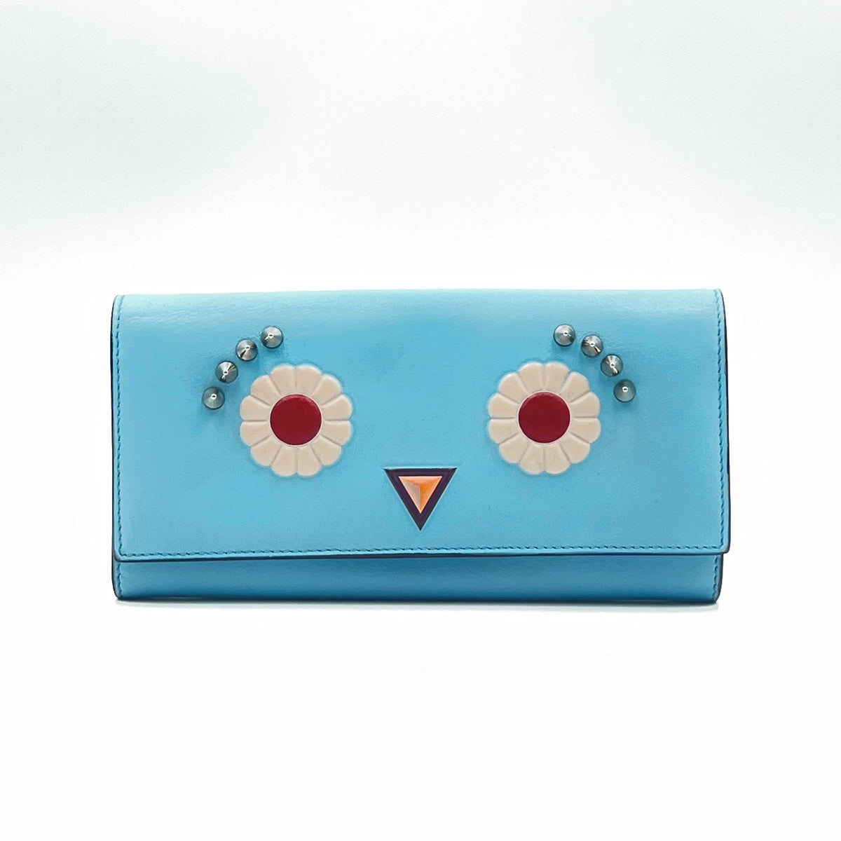 Fendi Light Blue Embellished Wallet On Chain — view 1 of 4 Light Blue Embellished Wallet On Chain, view 1 of 4