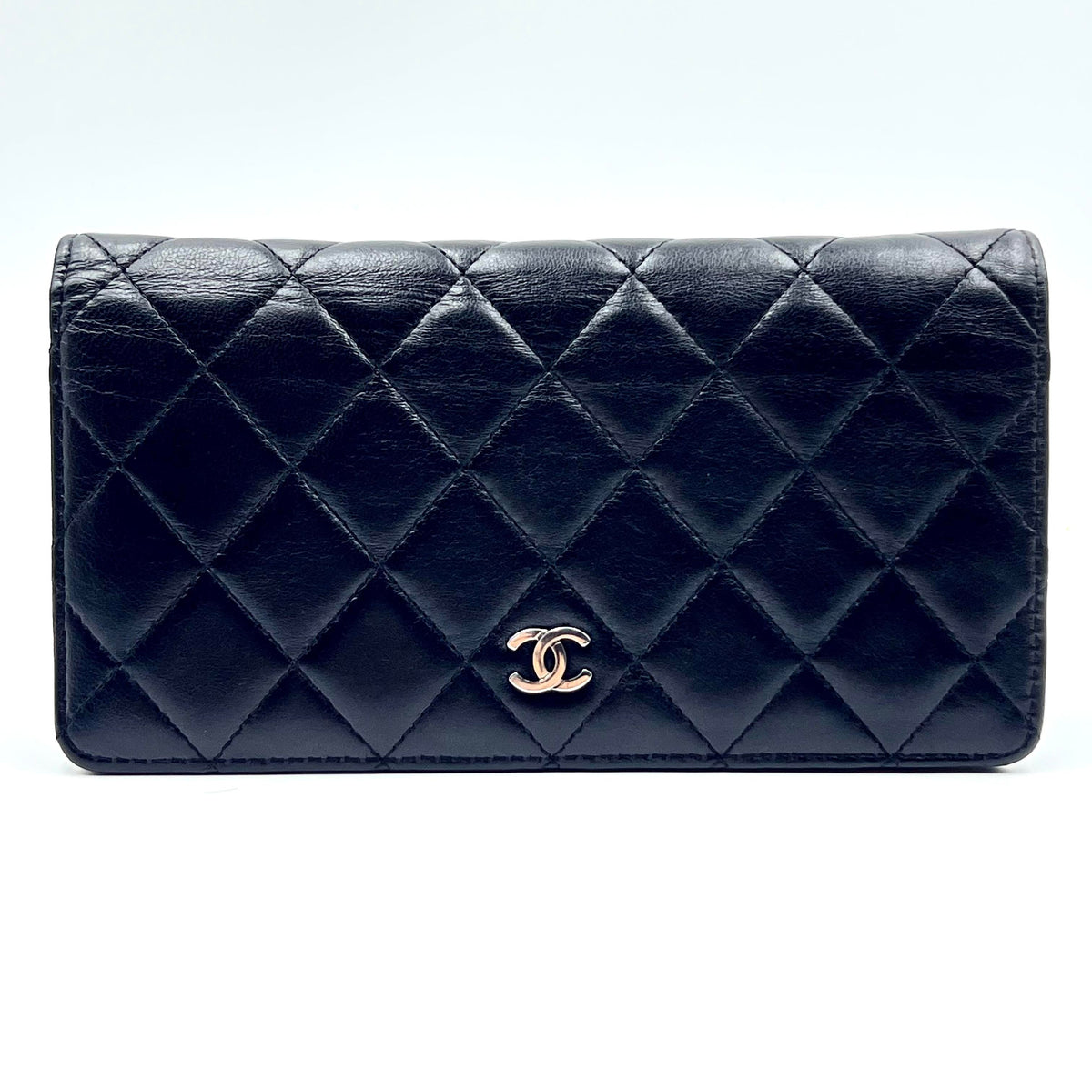 Chanel Classic Long Wallet Bifold Black