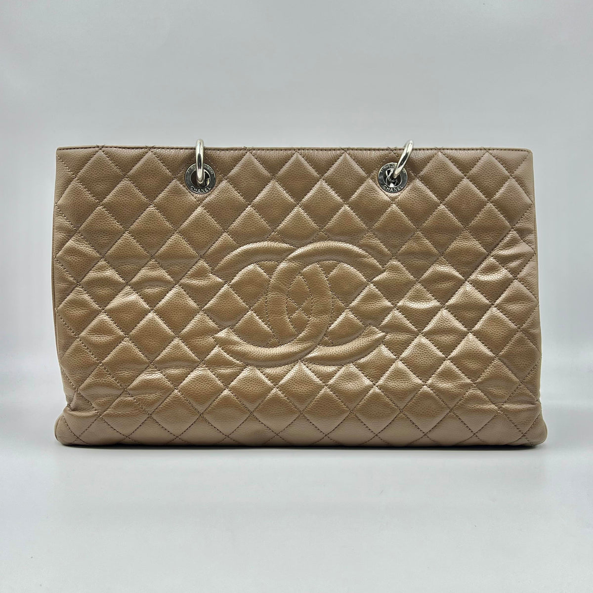 Chanel Bronze Quilted Caviar Grand Shopping Tote Bag — view 1 of 2 Bronze Quilted Caviar Grand Shopping Tote Bag, view 1 of 2
