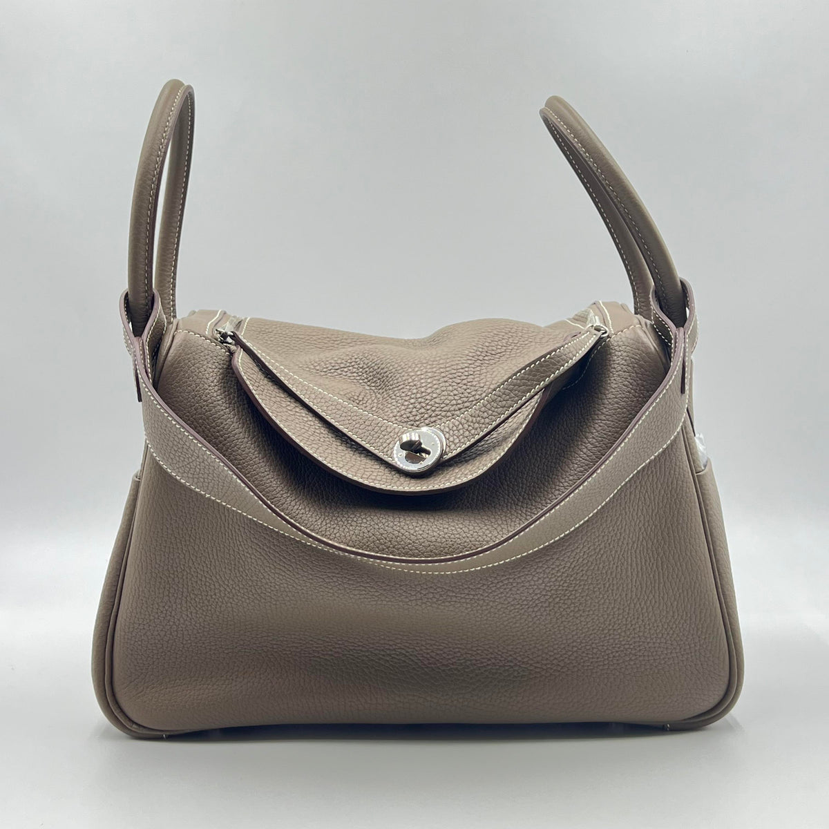 Hermès Etoupe Clemence Lindy Bag — view 1 of 2 Etoupe Clemence Lindy Bag, view 1 of 2