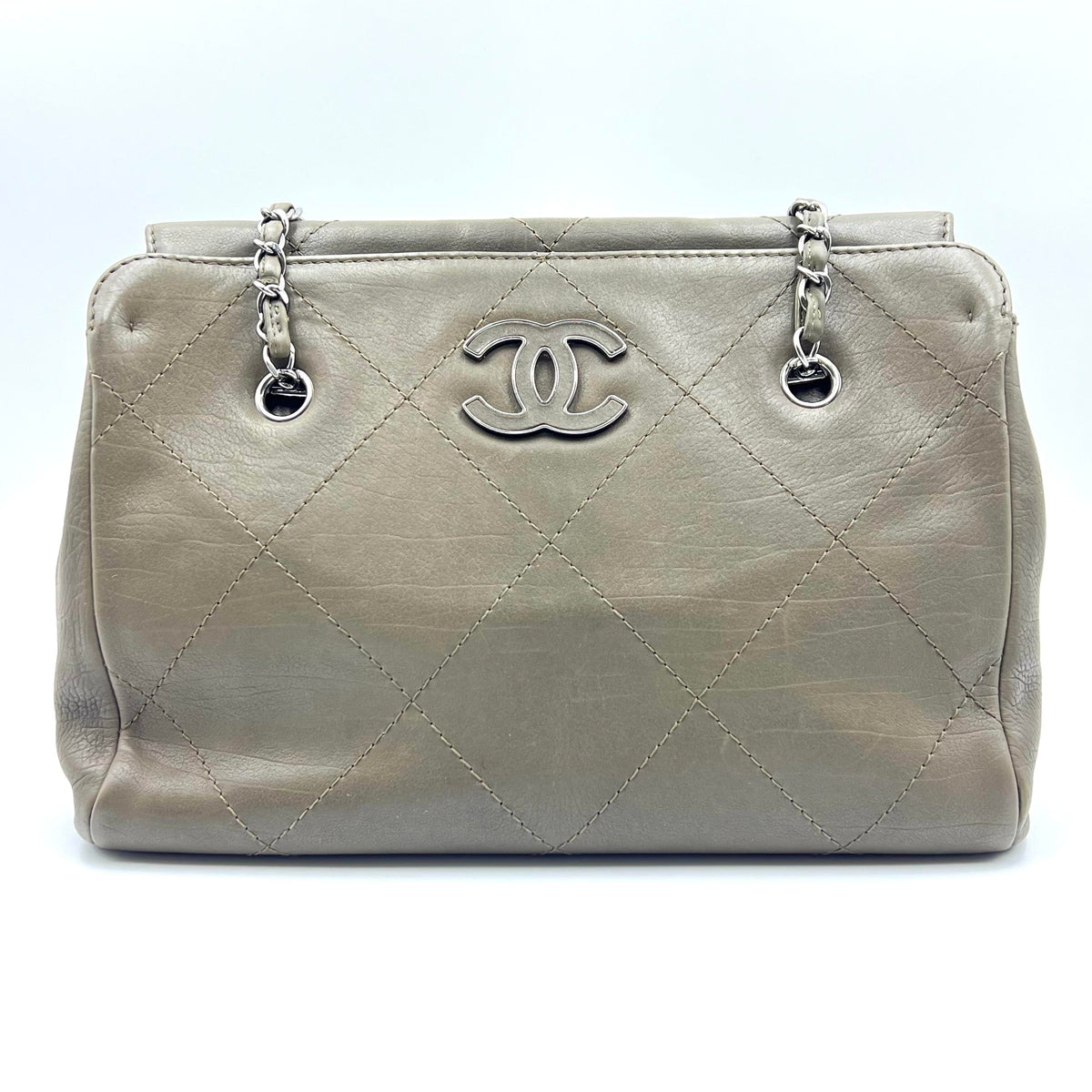 Chanel Hamptons Shopping Tote Quilted Calfskin Small