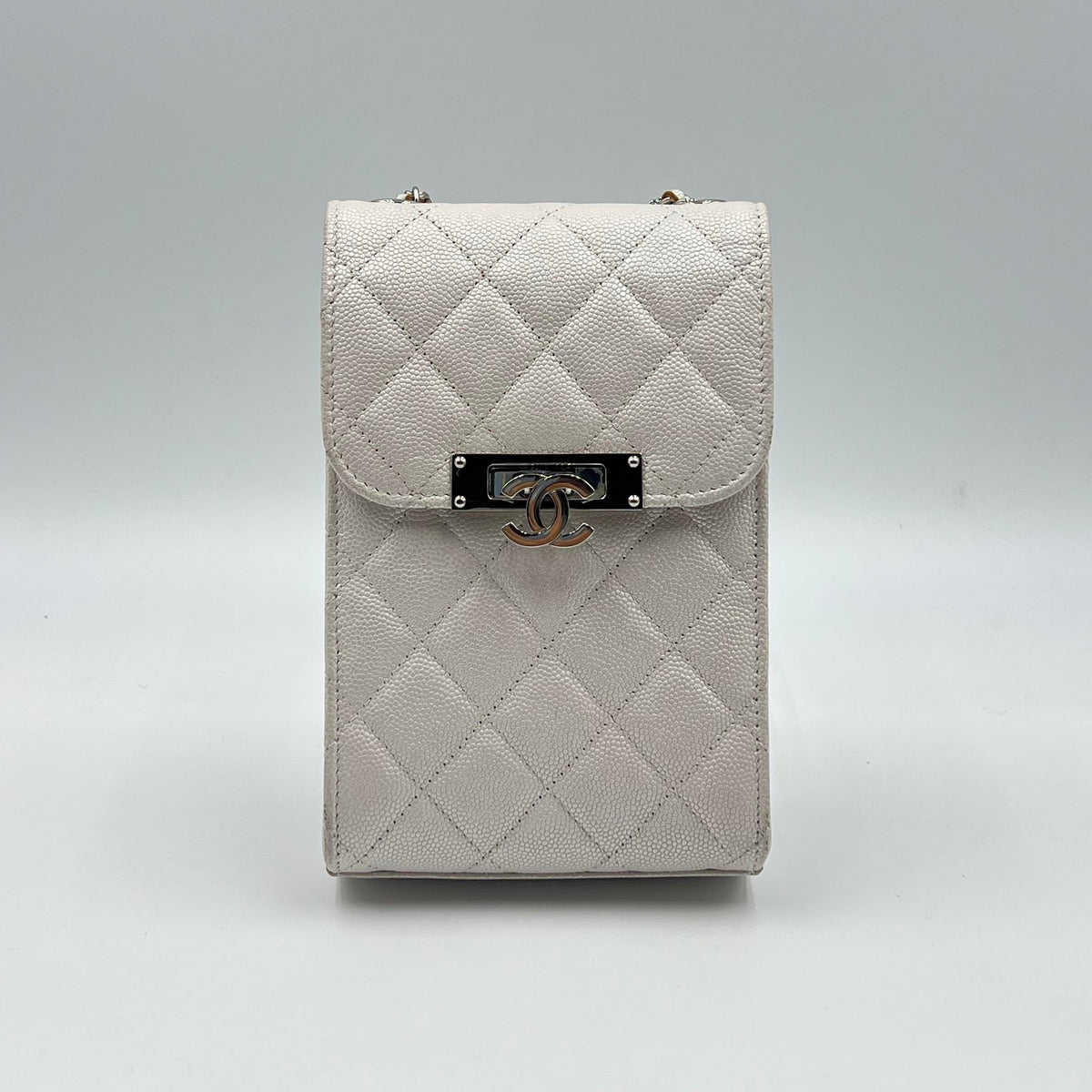 Chanel Golden Class Quilted Grained Calfskin Phone Holder with Chain — view 1 of 1 Golden Class Quilted Grained Calfskin Phone Holder with Chain, view 1 of 1
