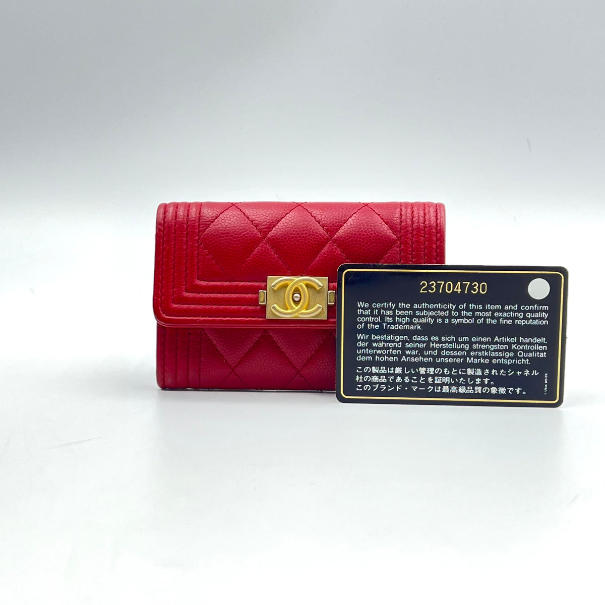 Chanel Boy Flap Card Holder Wallet