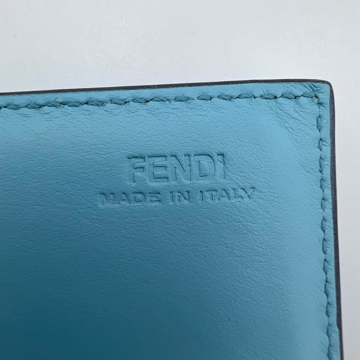 Fendi Light Blue Embellished Wallet On Chain — view 2 of 4 Light Blue Embellished Wallet On Chain, view 2