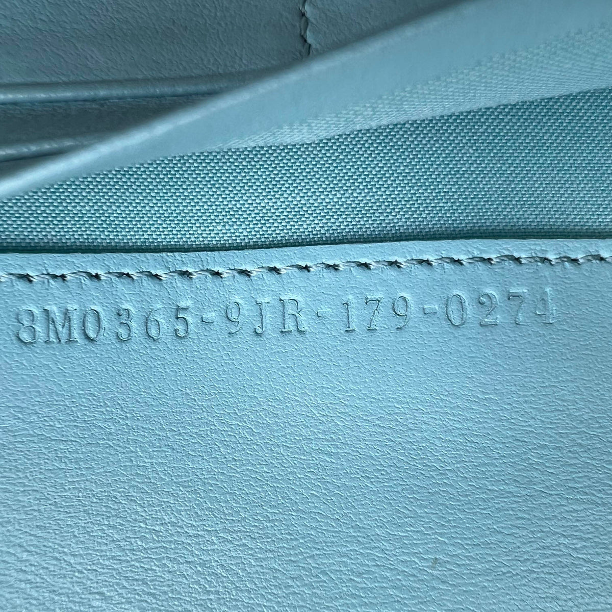 Fendi Light Blue Embellished Wallet On Chain — view 3 of 4 Light Blue Embellished Wallet On Chain, view 3 of 4