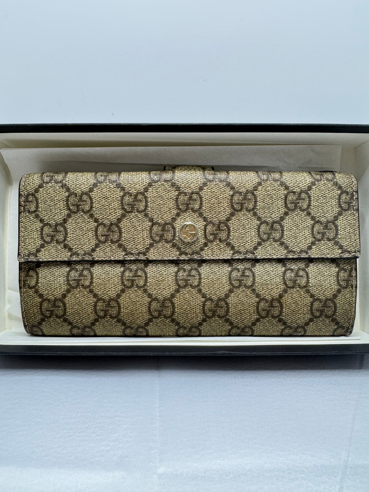 Gucci Pre-owned Gucci GG Supreme Canvas Continental Wallet