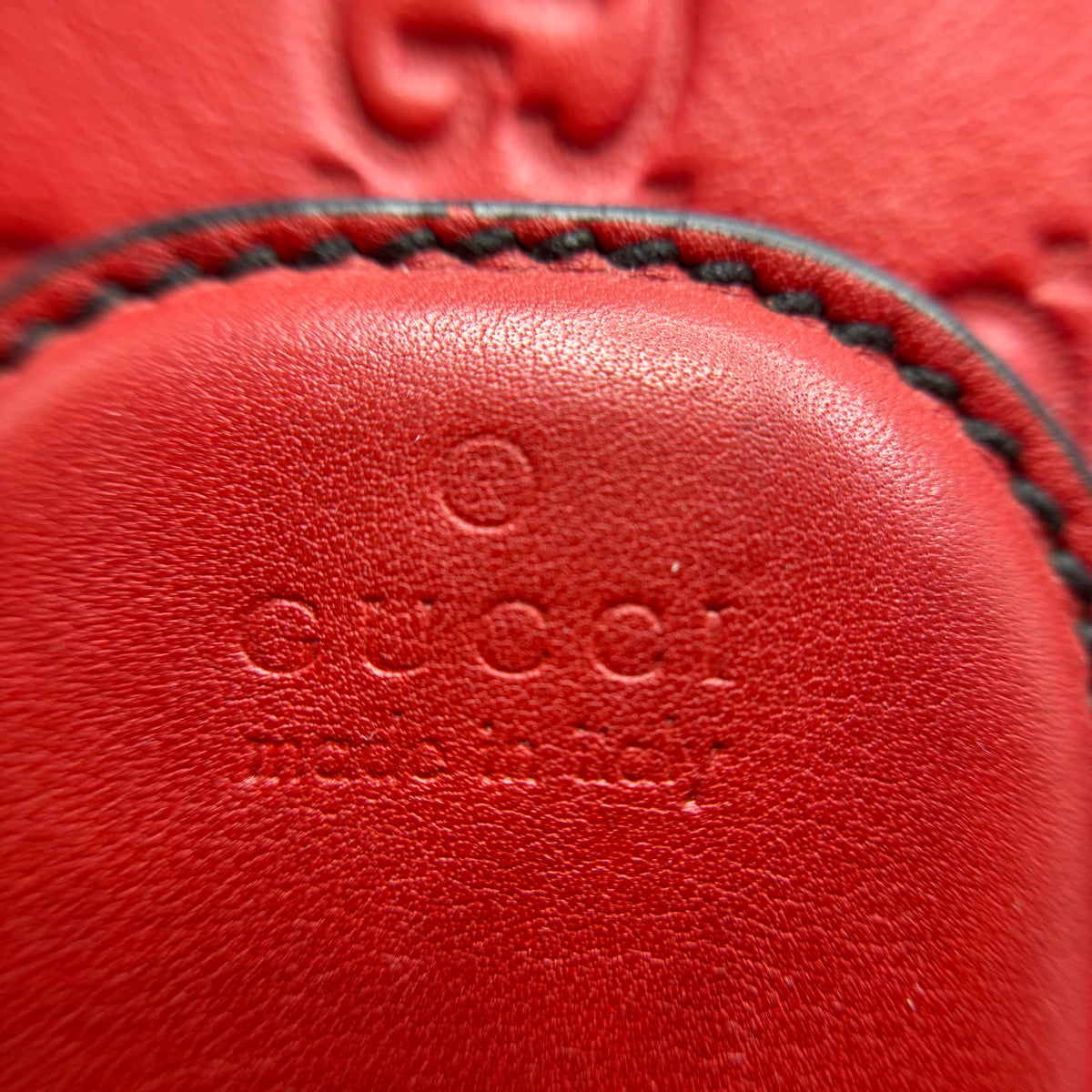 Gucci Emily Guccissima Leather Chain Shoulder Bag (Red) — view 9 of 10 Emily Guccissima Leather Chain Shoulder Bag (Red), view 9 of 10