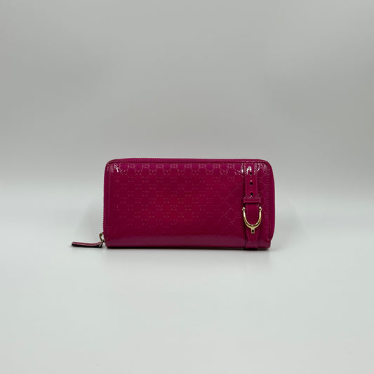 Fuchsia Microguccissima Nice Zippy Wallet