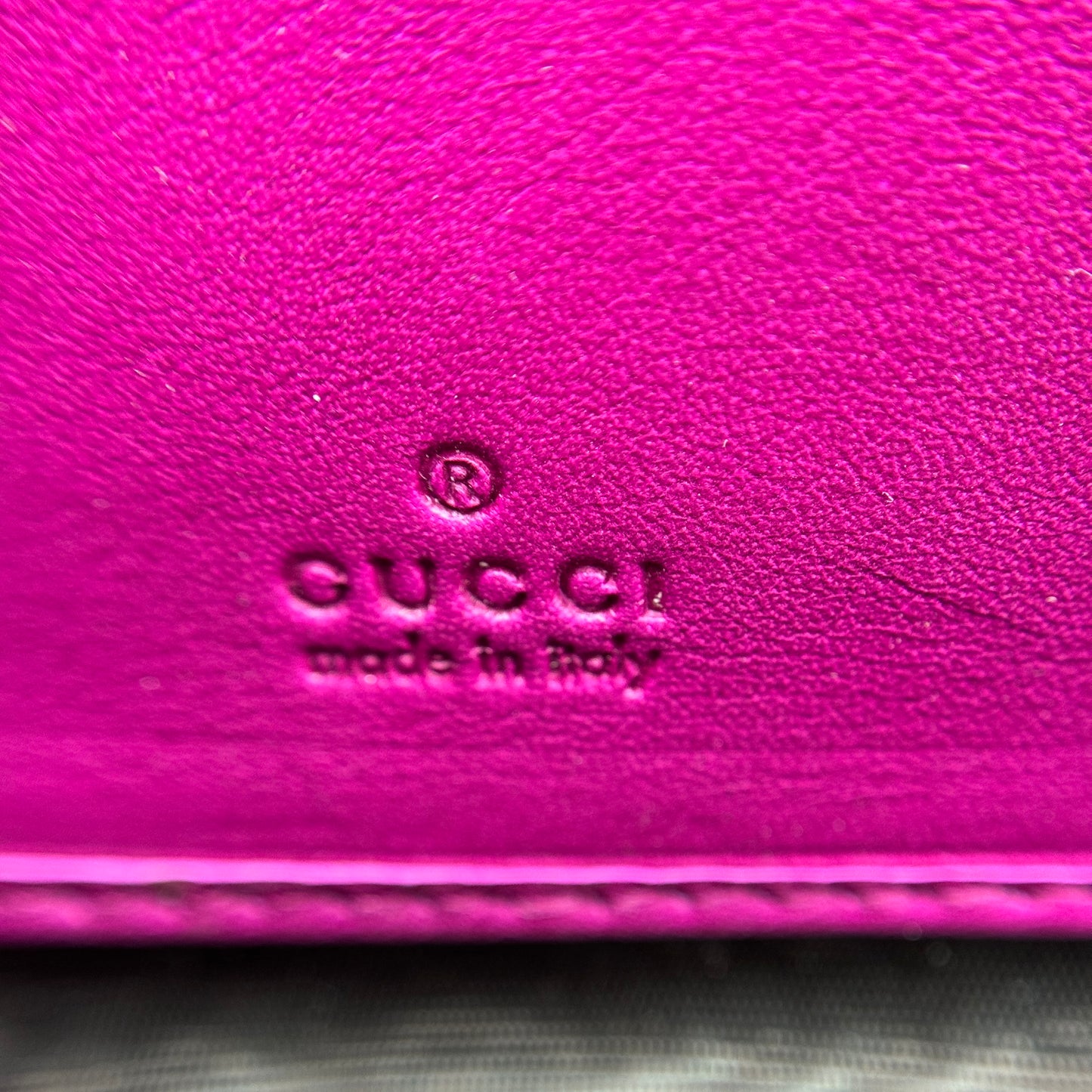 Fuchsia Microguccissima Nice Zippy Wallet