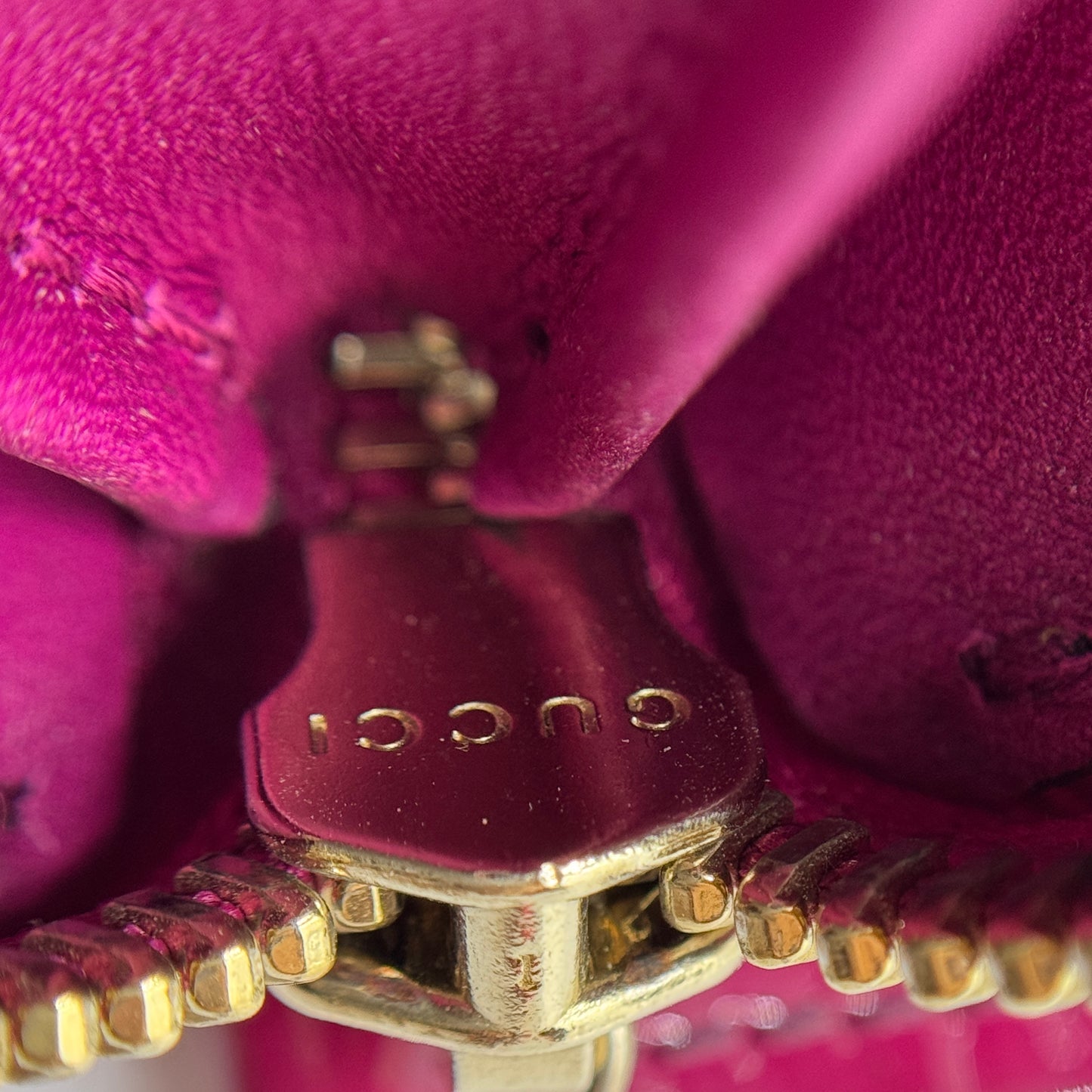 Fuchsia Microguccissima Nice Zippy Wallet