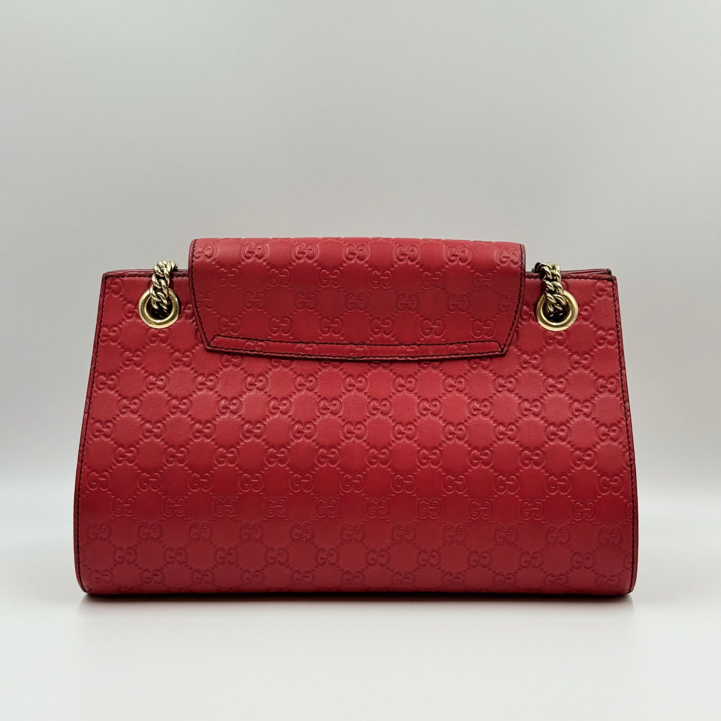 Emily Chain Flap Shoulder Bag Guccissima Leather Large