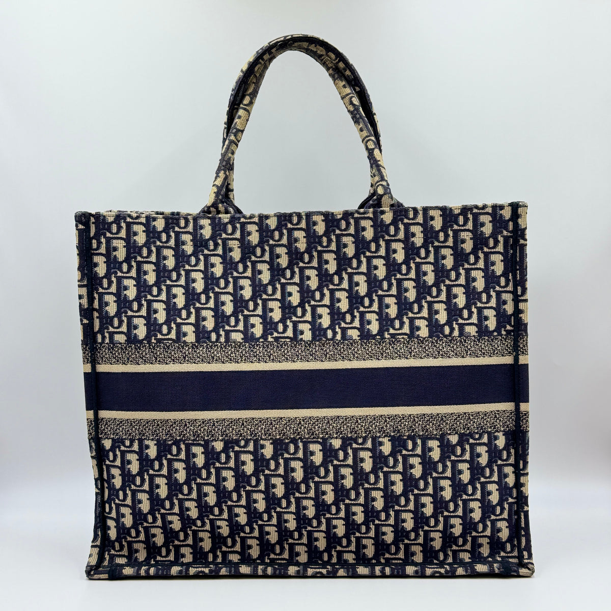 Pre-owned Dior Book Tote Large Oblique Embroidery — view 2 of 9 Pre-owned Dior Book Tote Large Oblique Embroidery, view 2 of 9