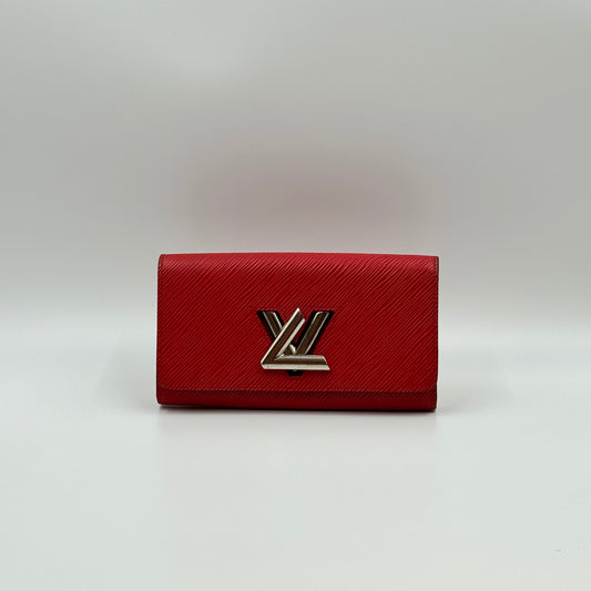 Coquelicot Epi Leather Twist Walle
