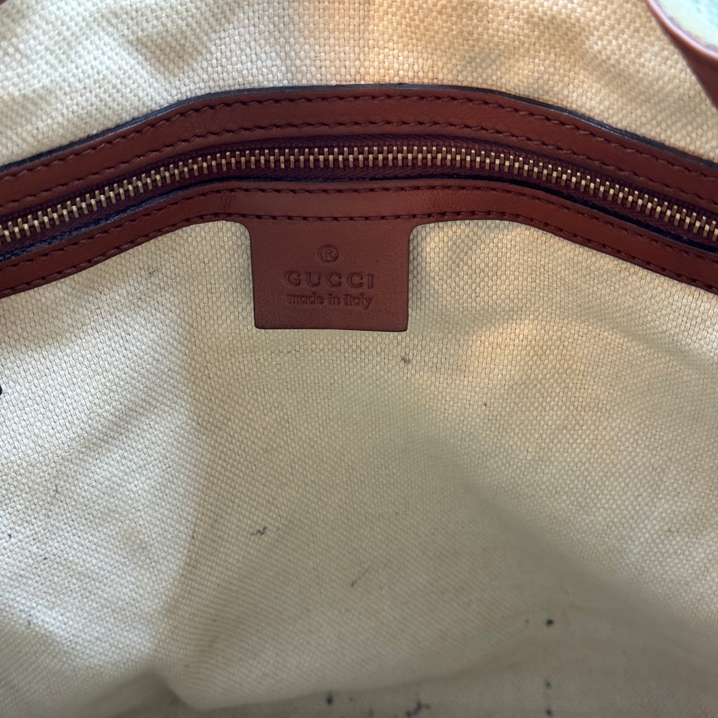 Linen Monogram Medium New Jackie Shoulder Bag Brown