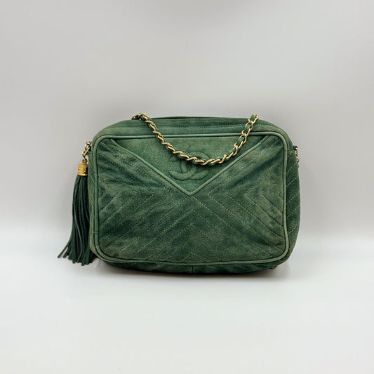 Suede CC Camera Bag Forest Green
