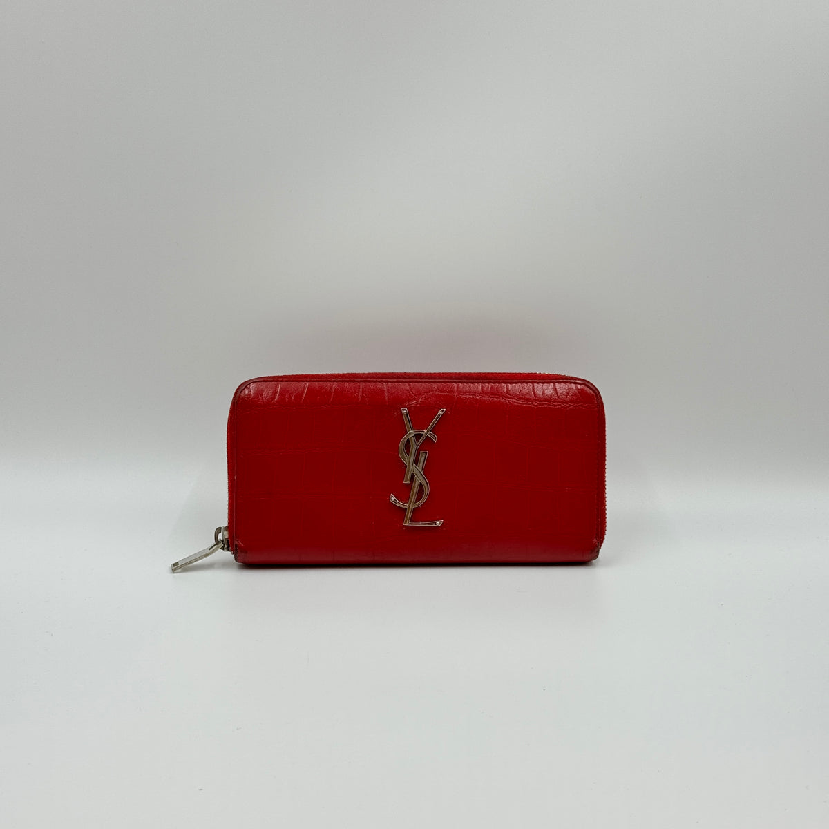 Louis Vuitton Red Croc Embossed Leather Zippy Wallet — view 1 of 9 Red Croc Embossed Leather Zippy Wallet, view 1 of 9