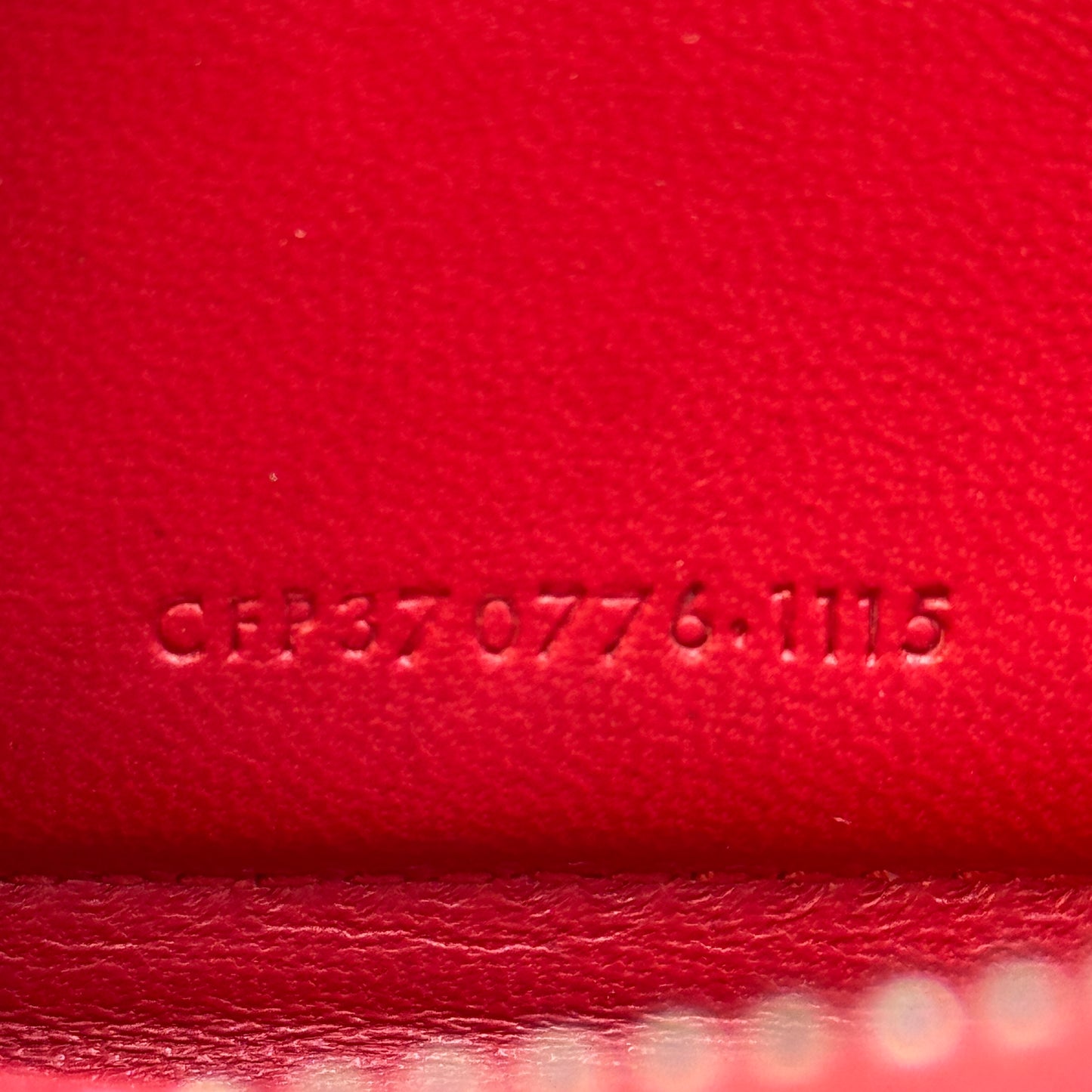 Red Croc Embossed Leather Zippy Wallet