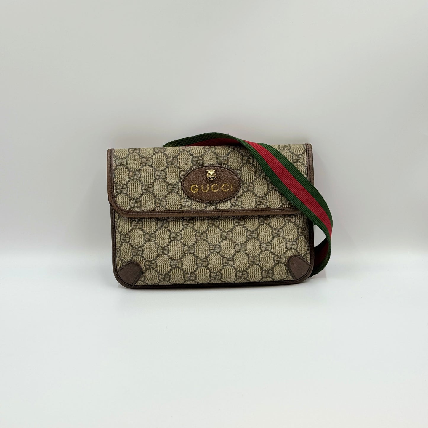 Neo Vintage Flap Belt Bag GG Coated Canvas