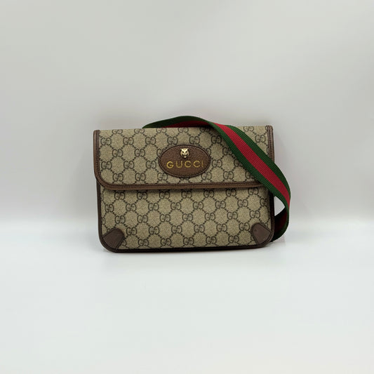 Neo Vintage Flap Belt Bag GG Coated Canvas