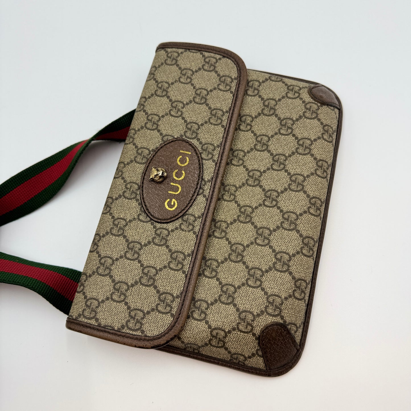 Neo Vintage Flap Belt Bag GG Coated Canvas