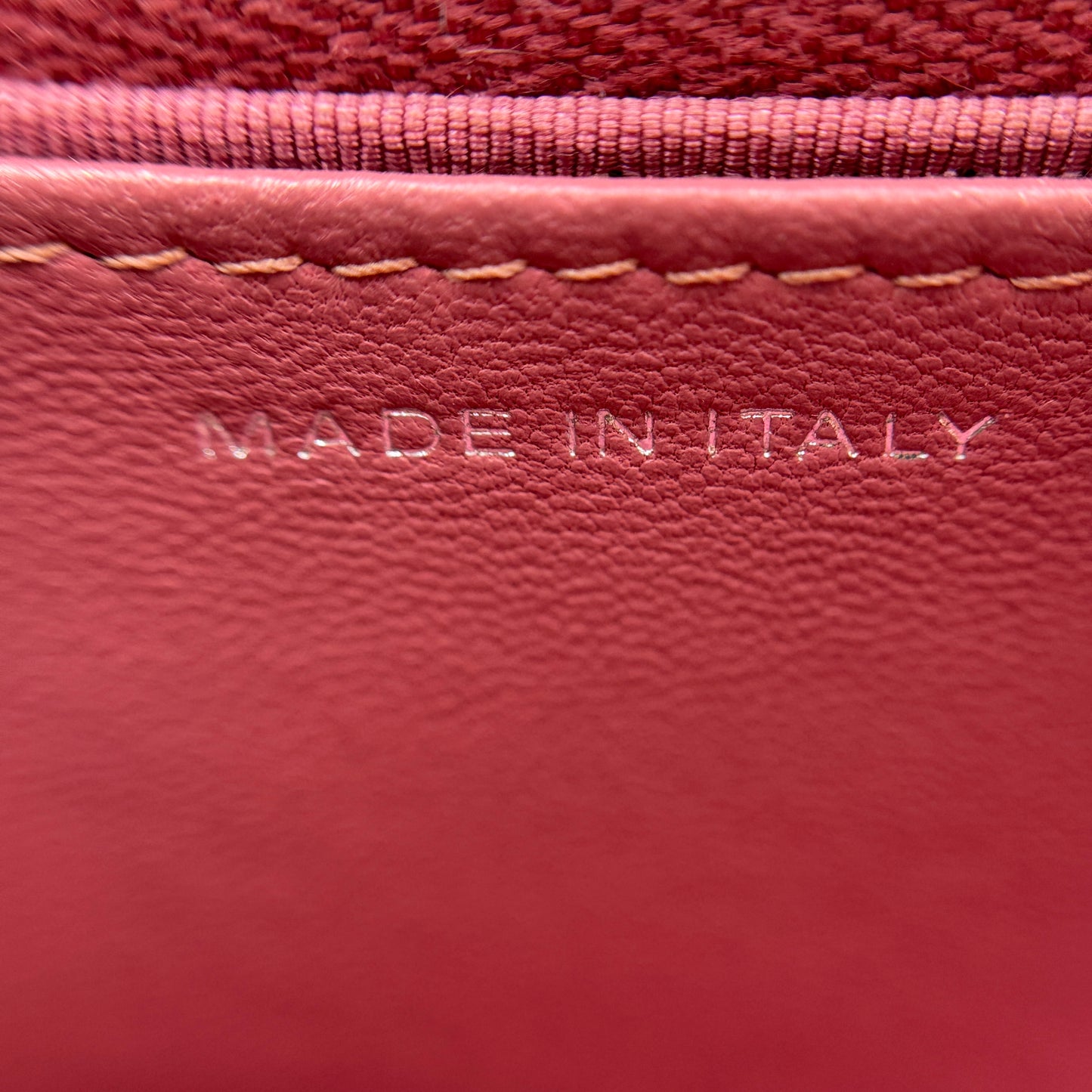 Lambskin Wallet on Chain WOC Dusty Pink