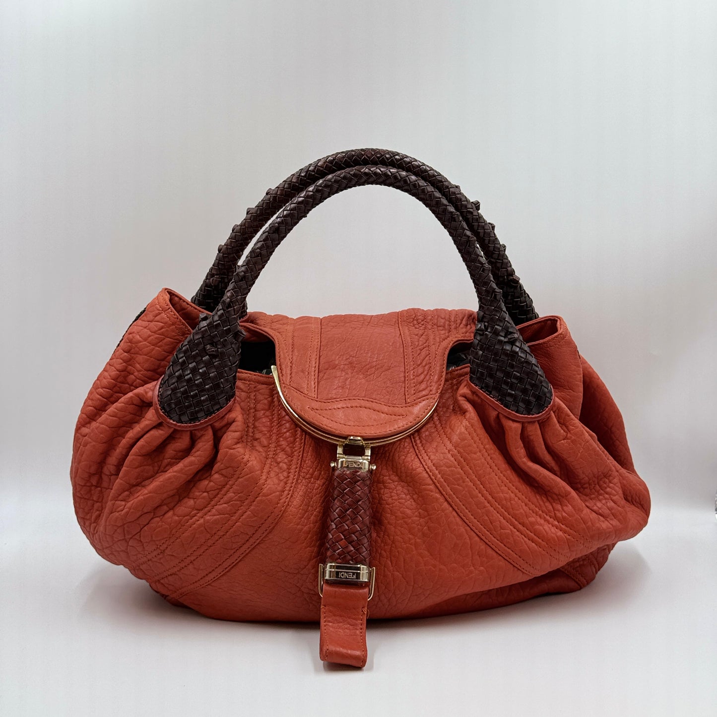 Spy leather handbag Orange