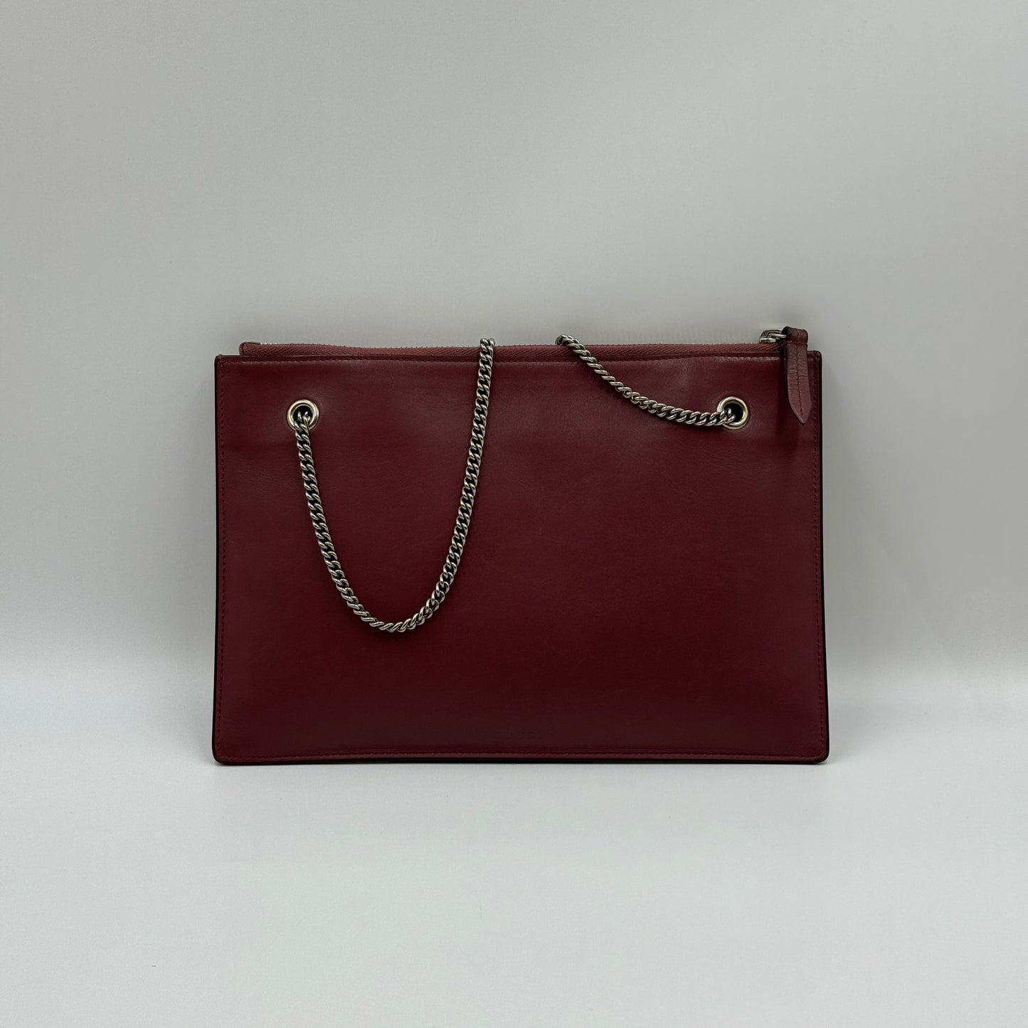 GG Supreme Monogram Blooms Small Zip Chain Pochette