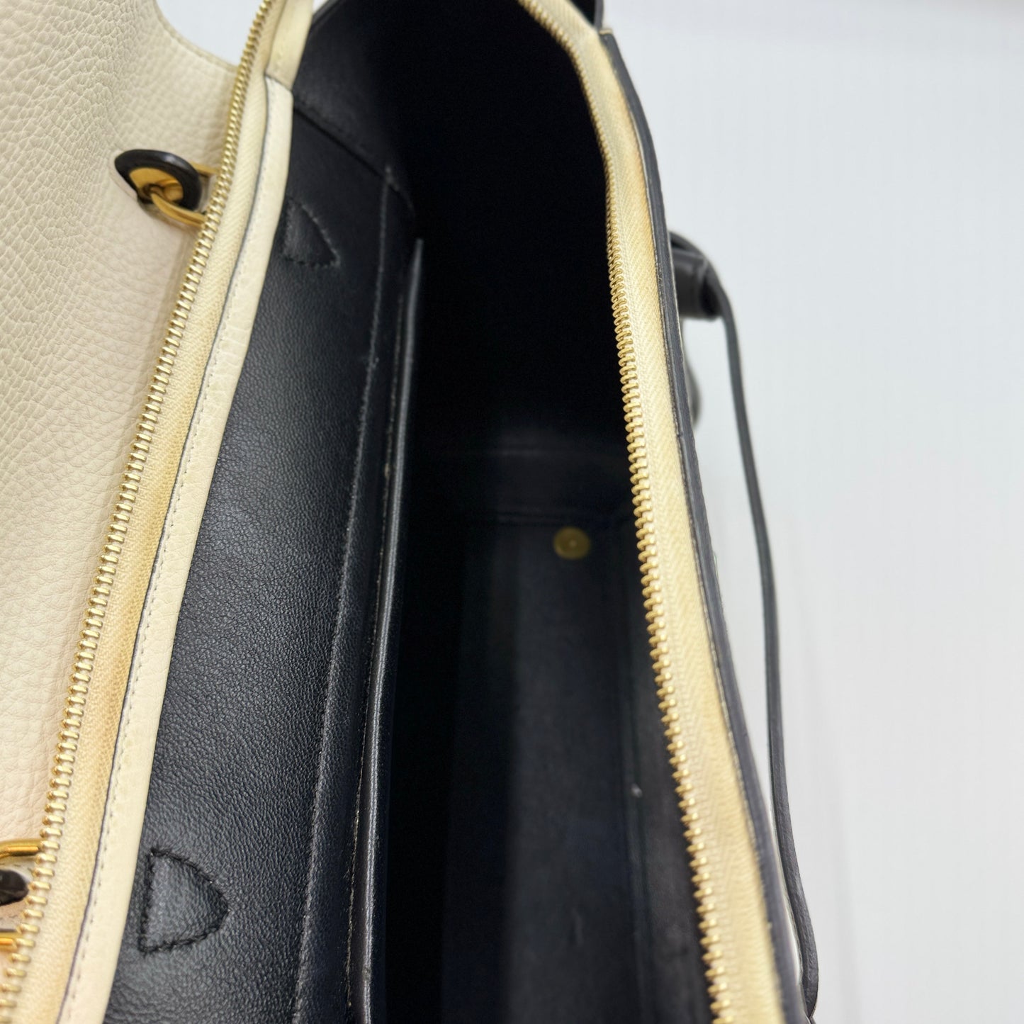 Bicolor Belt Bag Textured Leather Mini