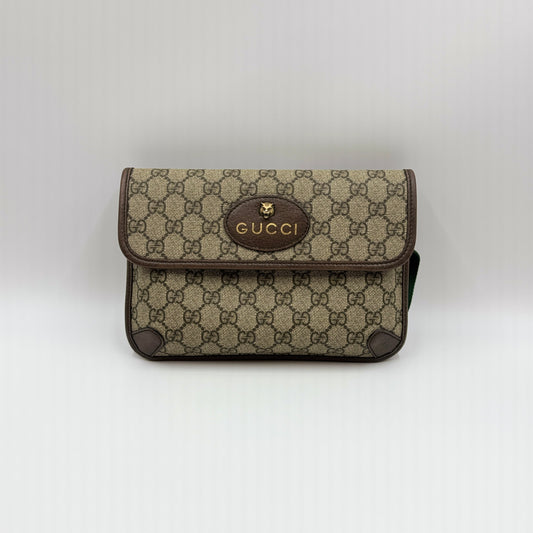 Neo Vintage Flap Belt Bag GG Coated Canvas