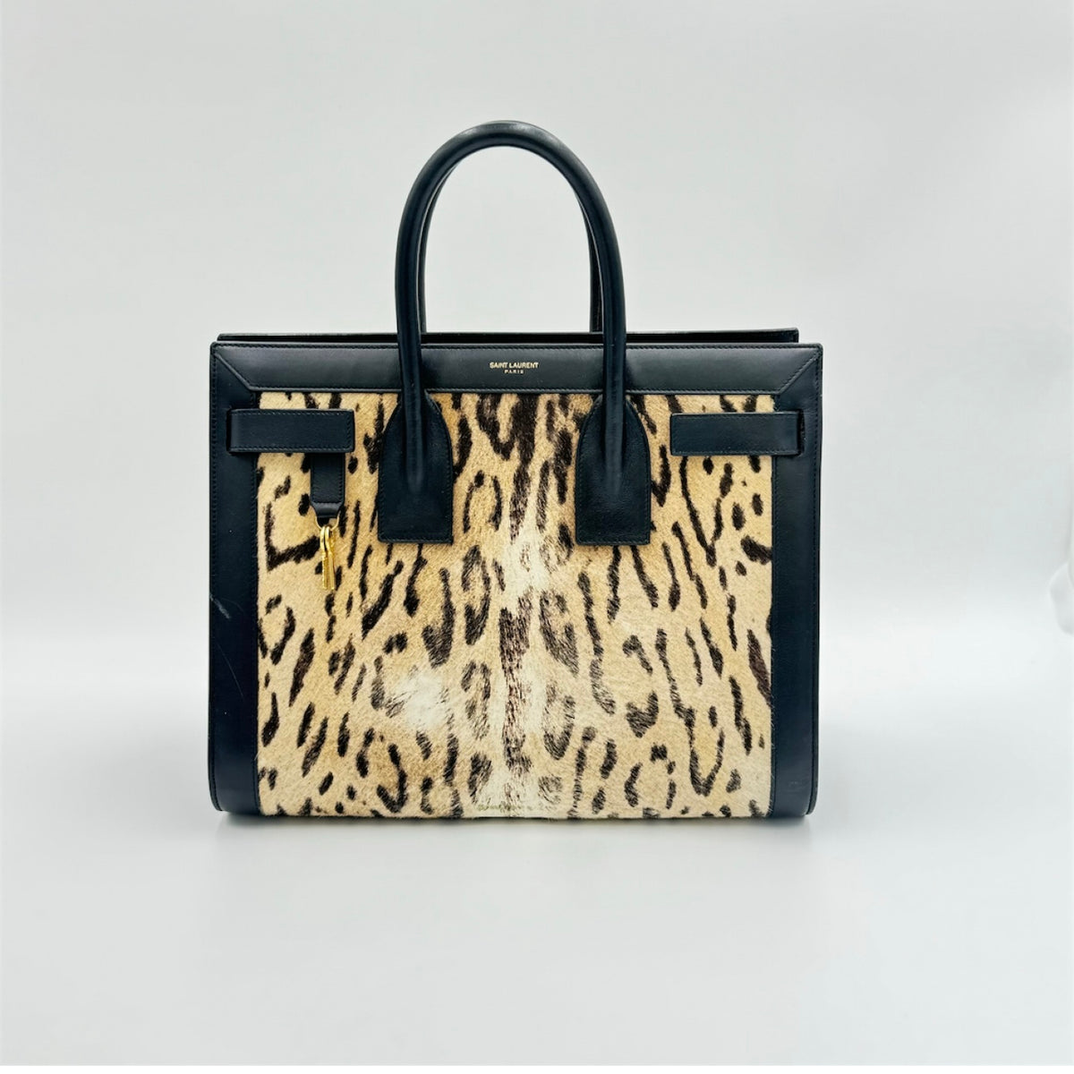 Saint Laurent Leopard Sac de Jour