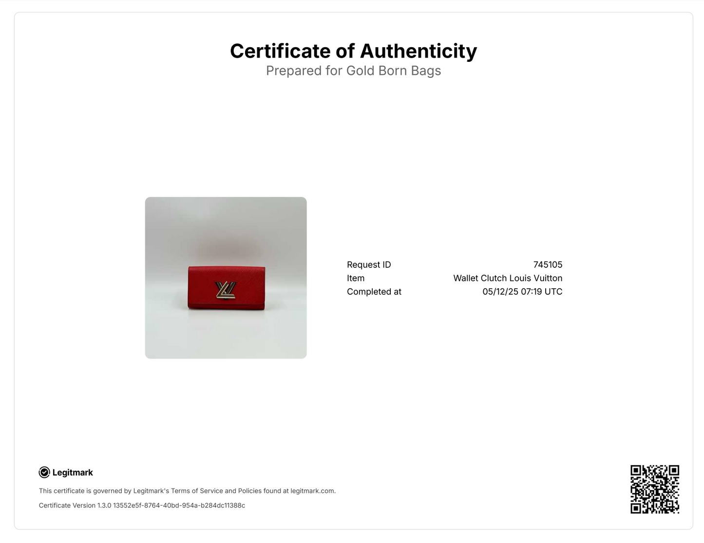 Coquelicot Epi Leather Twist Walle