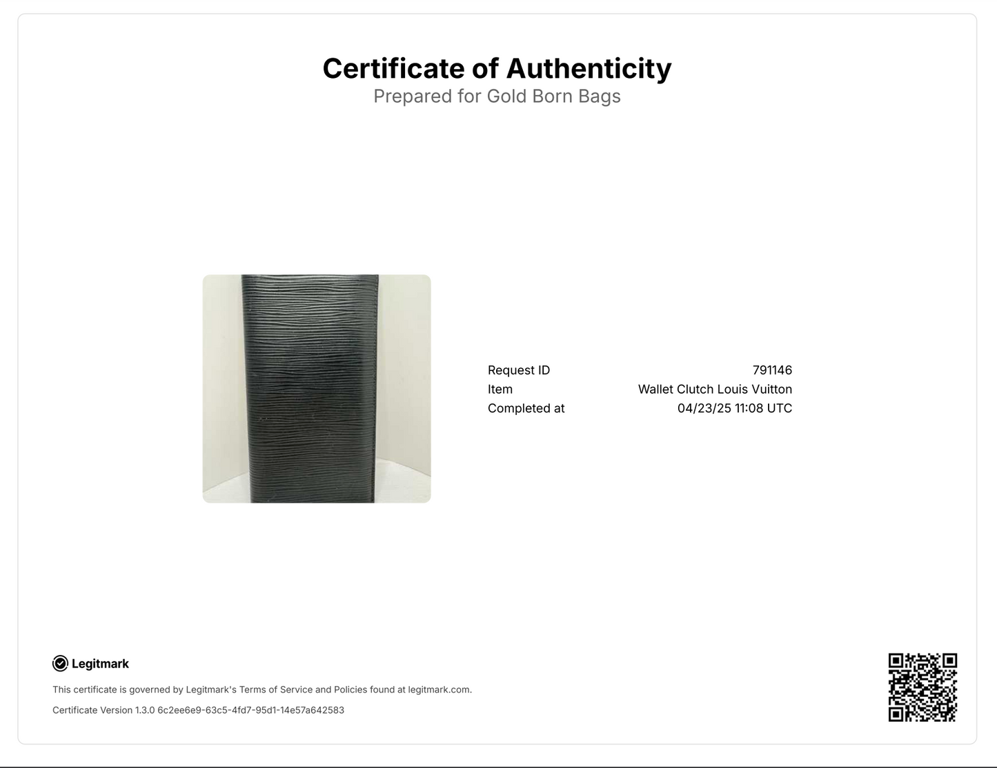Epi Leather Long Wallet Black