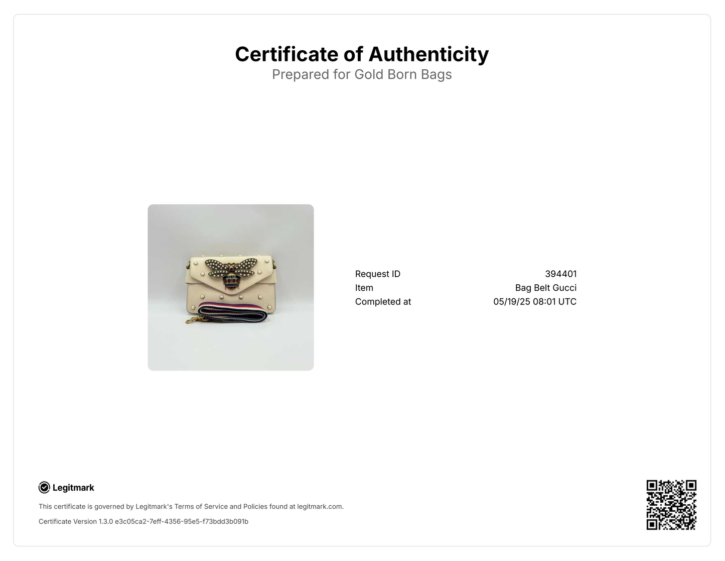 Gucci Broadway Pearly Bee  Shoulder Bag (White)