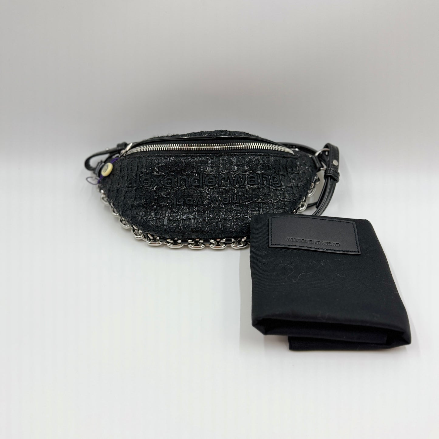 Attica Waist Bag Tweed with Patent Small