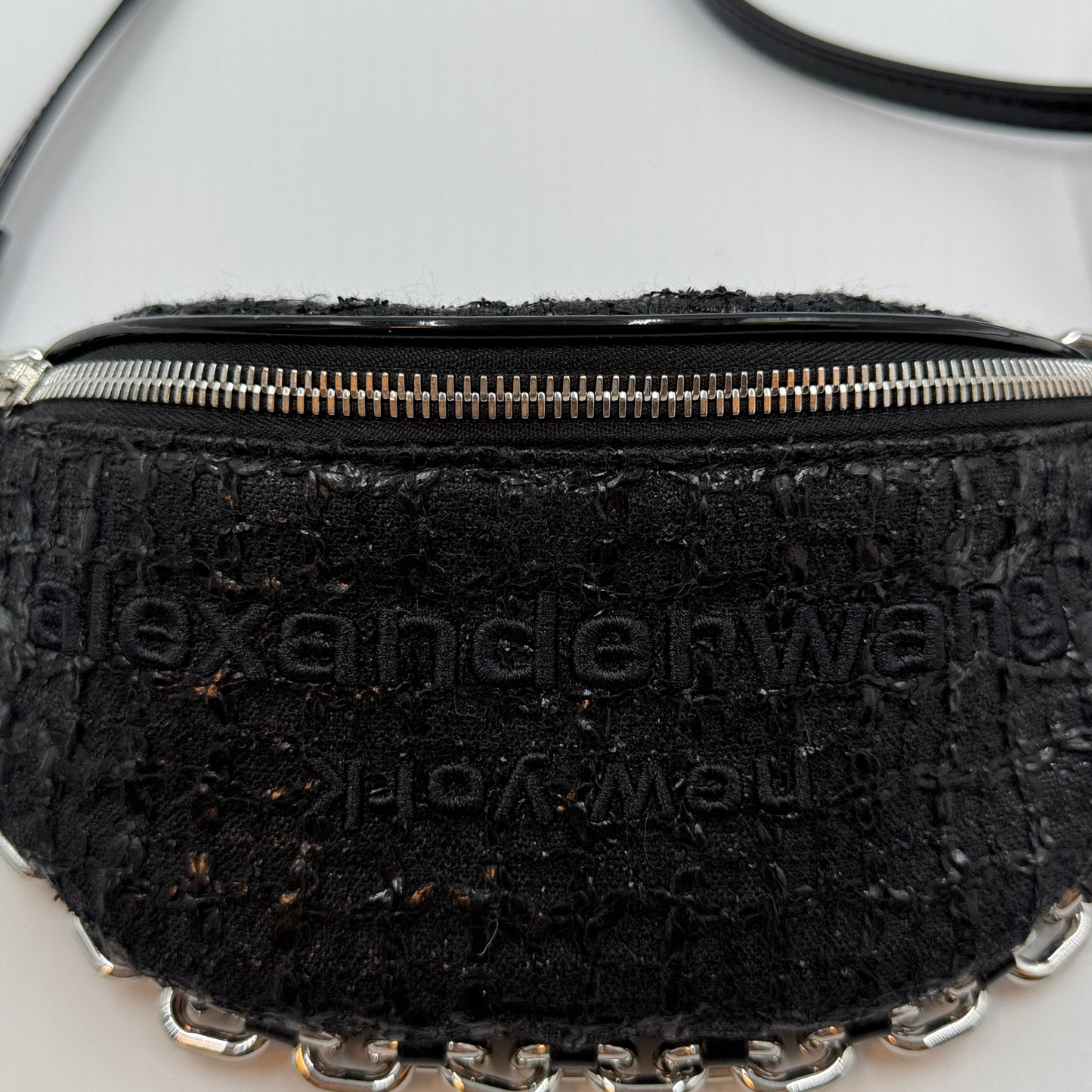 Attica Waist Bag Tweed with Patent Small