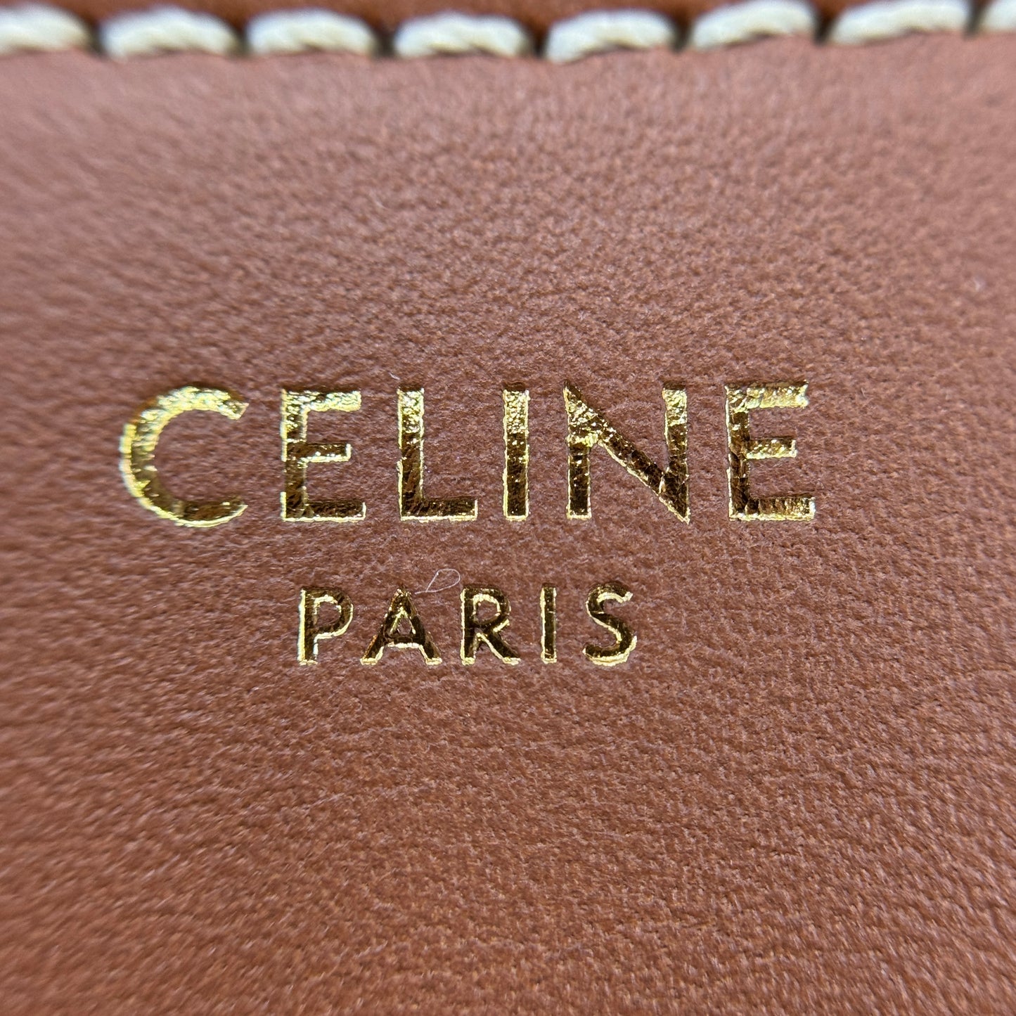 Maillon Triomphe Jacquard Canvas Calfskin Small Crecy Bag Navy Tan