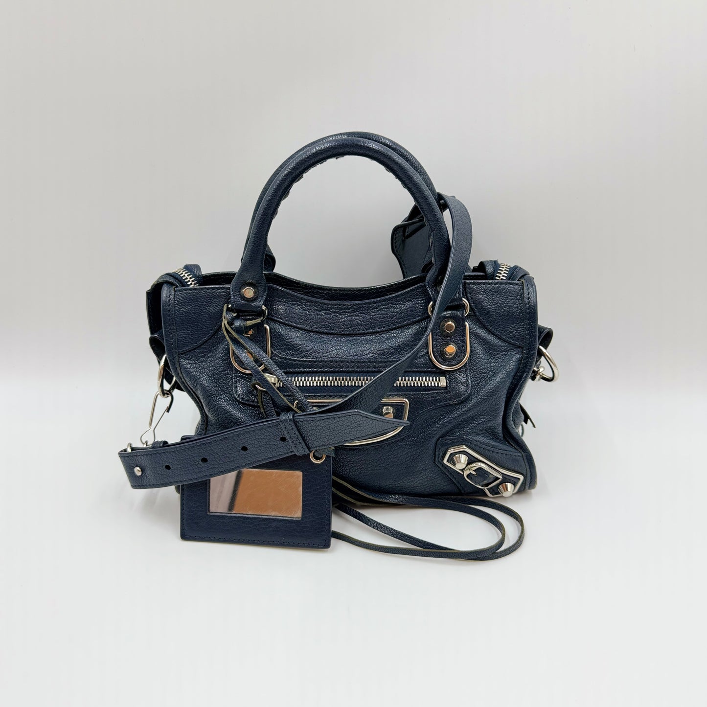 City Classic Metallic Edge Bag Leather Mini