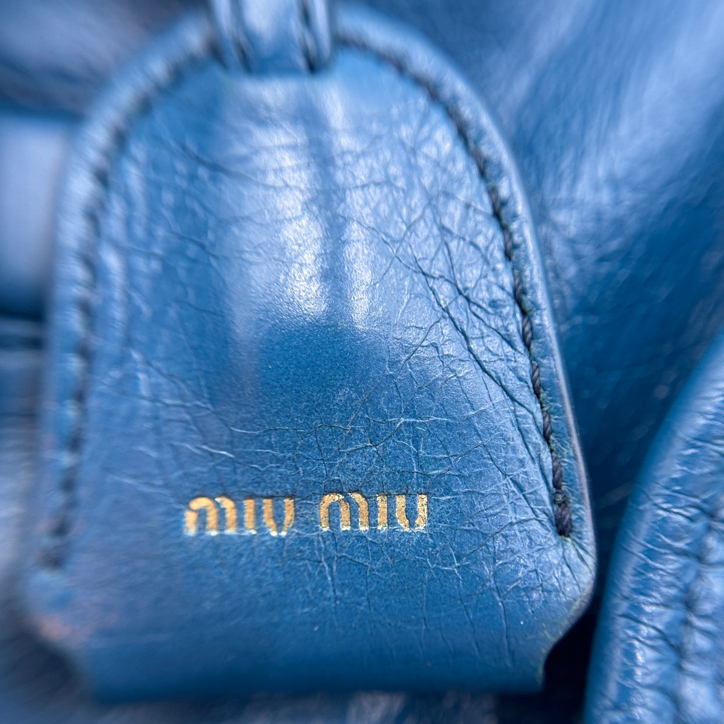 Vitello Shine Zip Tote Oceano