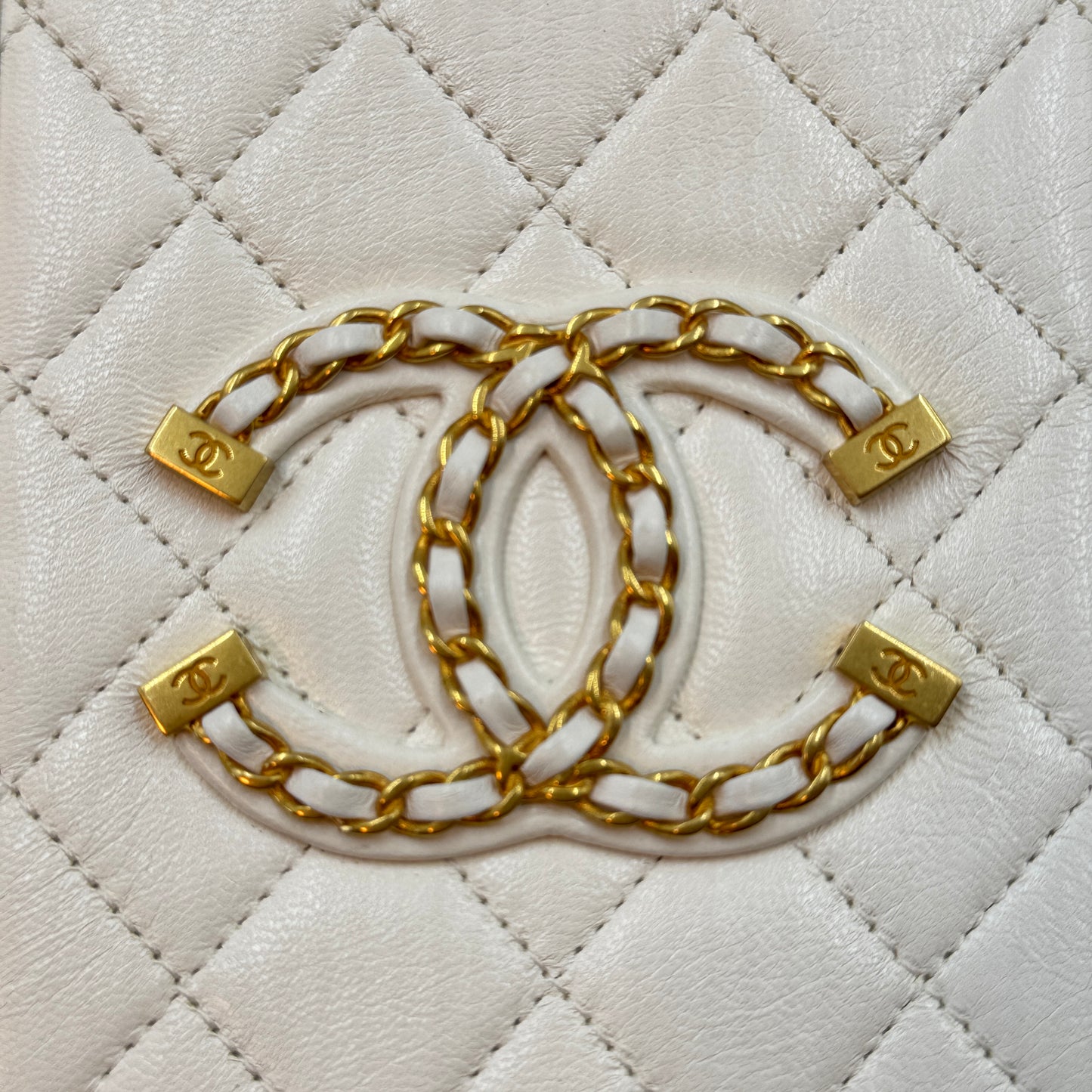 Filigree Vertical Vanity Case Quilted Goatskin with Chain Detail （Year2020）